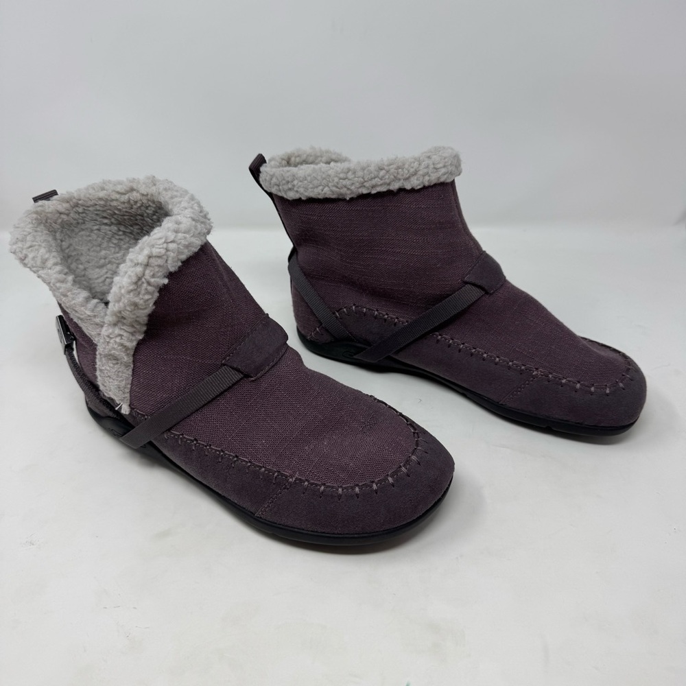 Xero Shoes Ashland Women’s Ankle Boot Sherpa Lined Purple Size 8.5 Minimalist